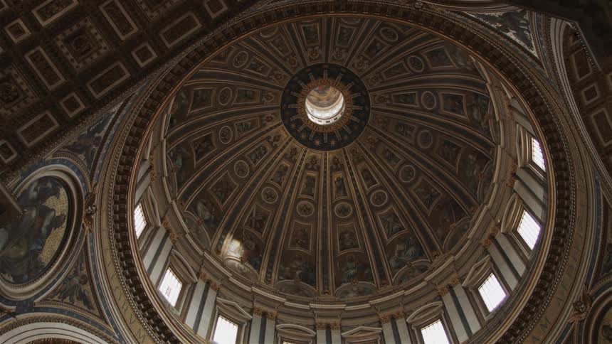 Painted ceiling of a religious building