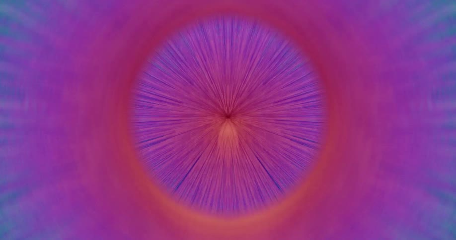A hypnotic and psychedelic animated background featuring a pulsating tunnel of radiant pink, purple, and orange light