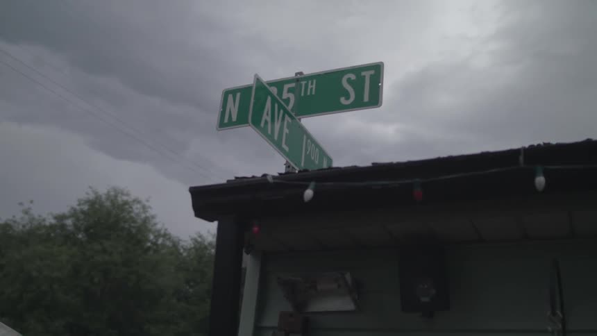 Street signs of a town road