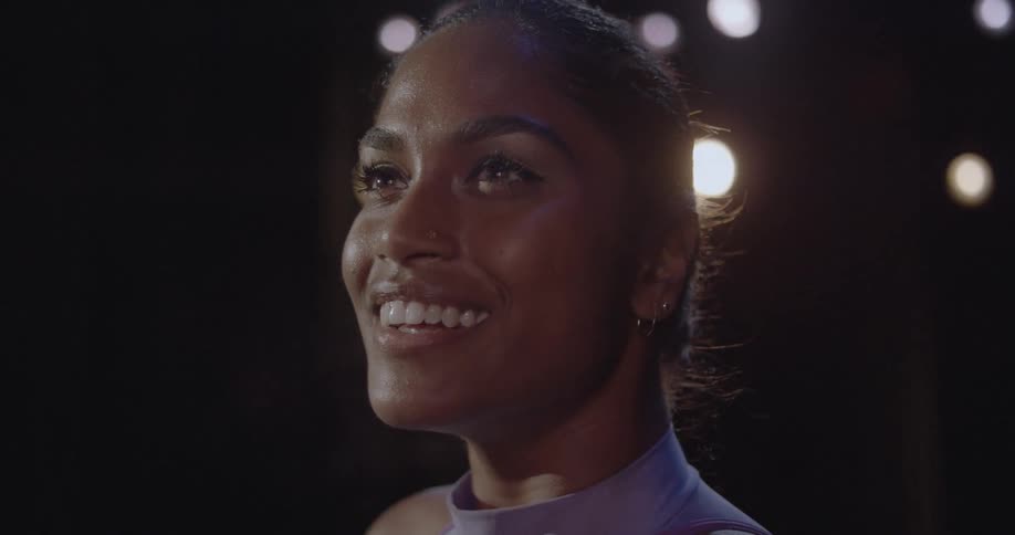 Close up of a woman's smiling face