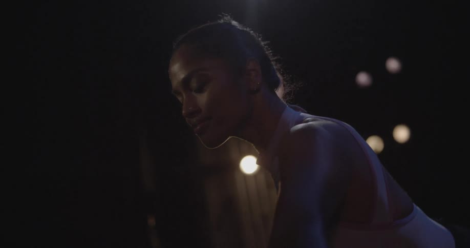 A ballerina dances on stage