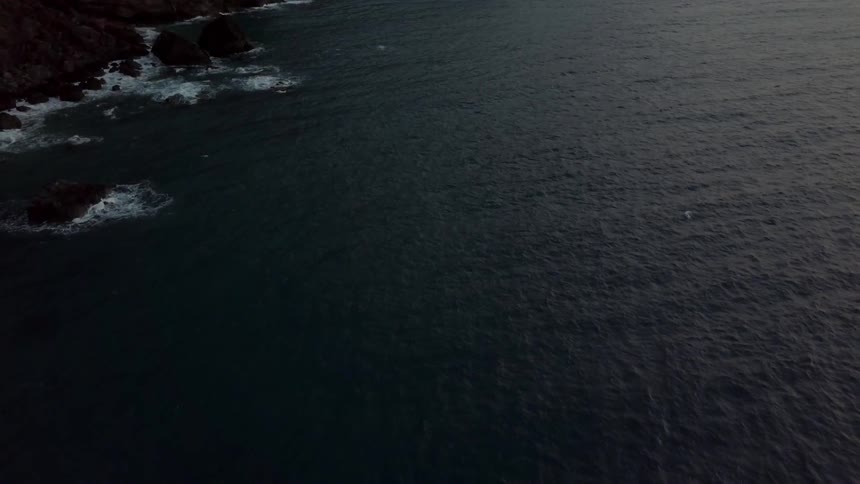 Aerial view of ocean shoreline