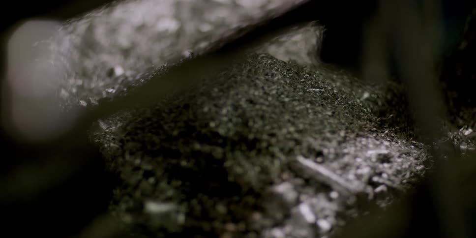 Metal shavings on the floor