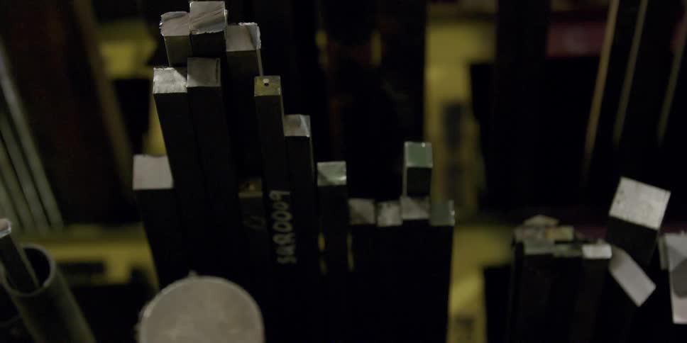 Metal pegs line this area