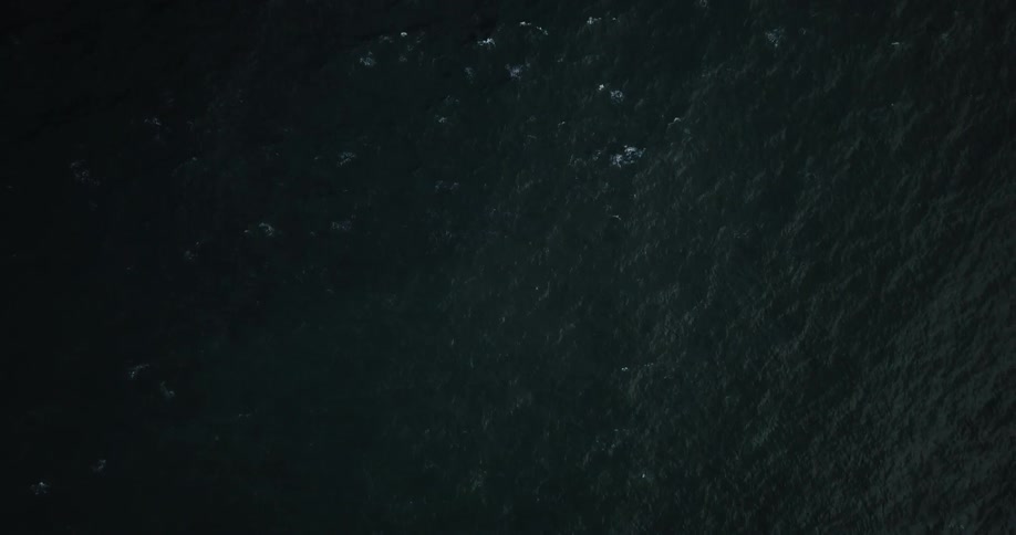 Ocean water ripples and flows