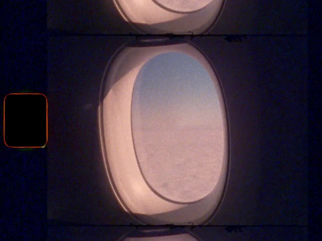View from a plane window, on Super 8