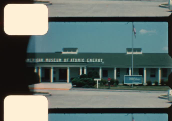 Archival footage shows the American Museum of Atomic Energy in Oak Ridge and The Hermitage, home of Andrew Jackson, in Tennessee
