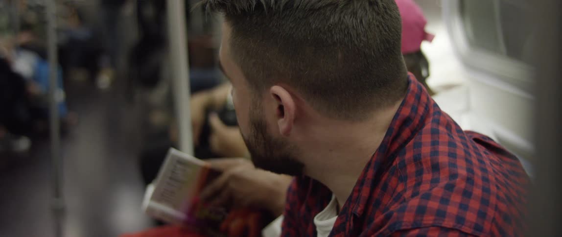 People riding public transportation