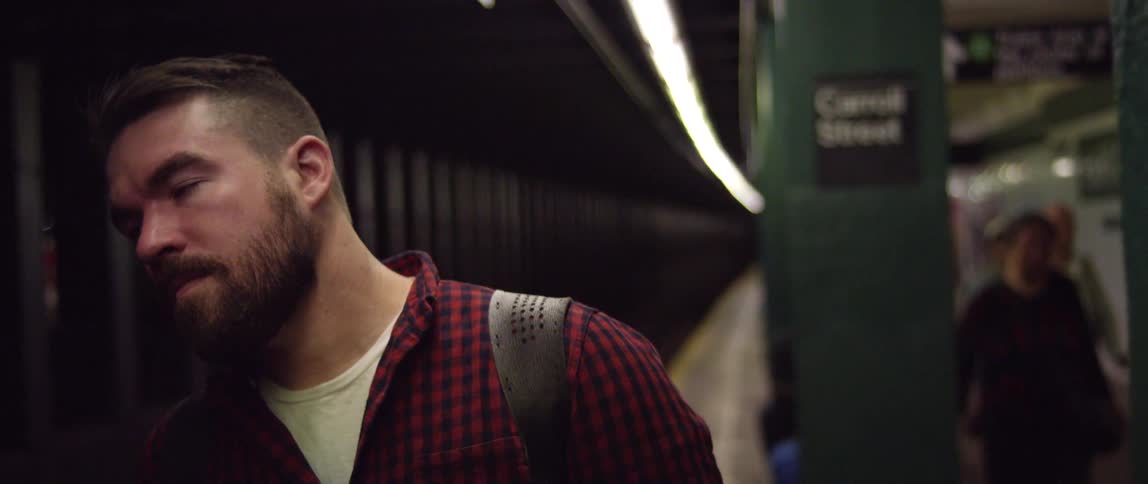 Man waiting for the subway