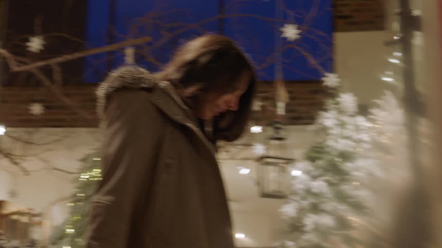 Women shop in a store at christmastime