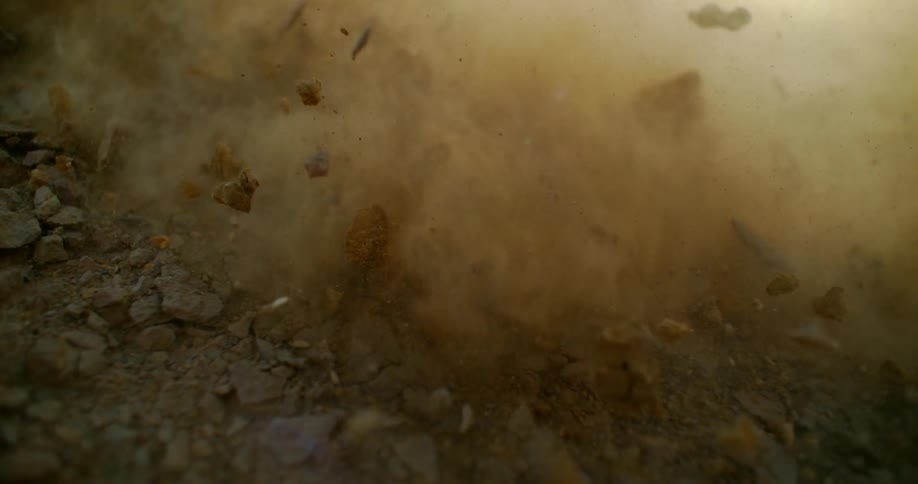 The soils is dragged and moved around