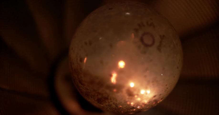 Light bulb shining and burning out