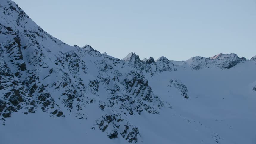 View of snowy mountains on a clear day