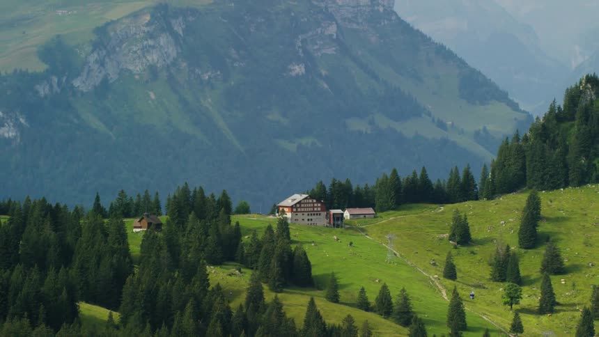 A home on a mountain ridge