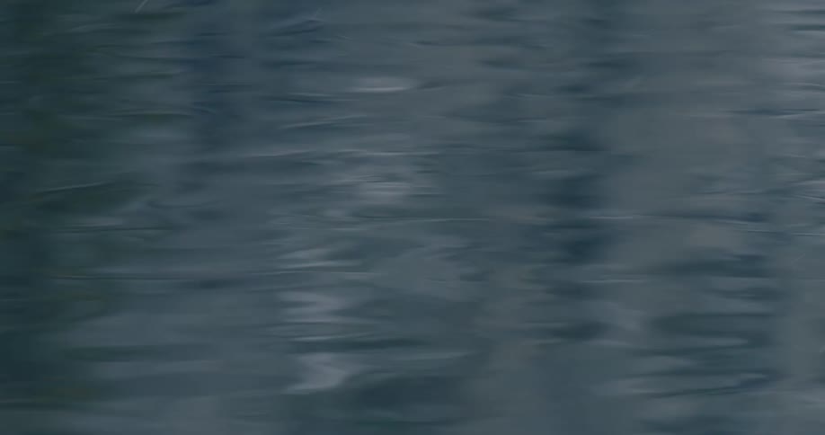 A close-up view of dark, calm water gently rippling and showing soft reflections