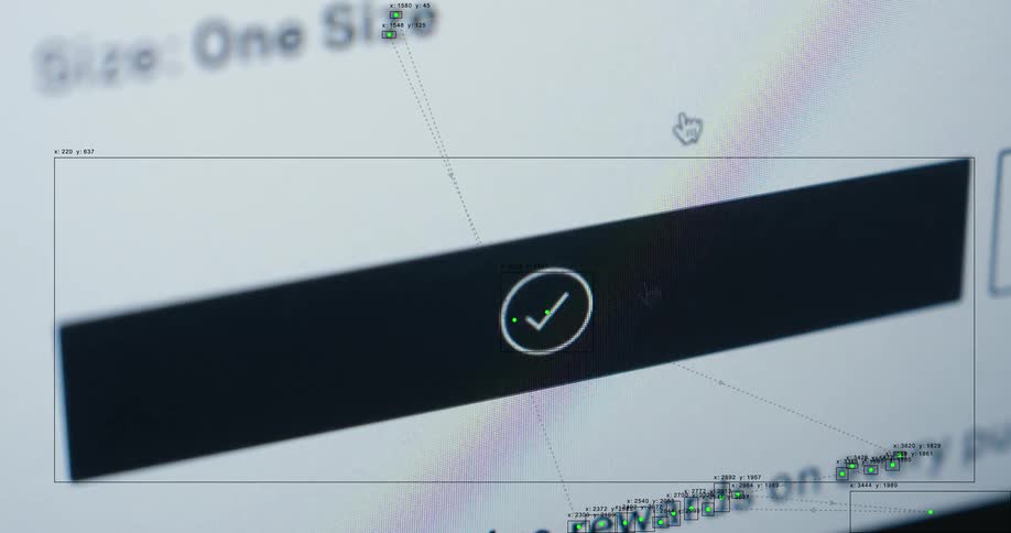 Artificial intelligence analyzes a user's behavior while online shopping on a clothing website