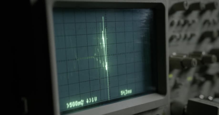 Close up view of a monitor beeping