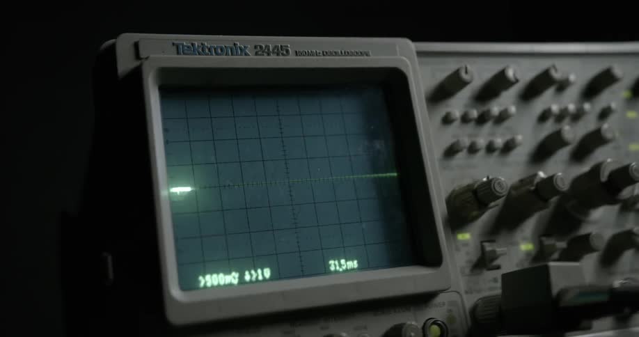 A medical monitor light is flashing