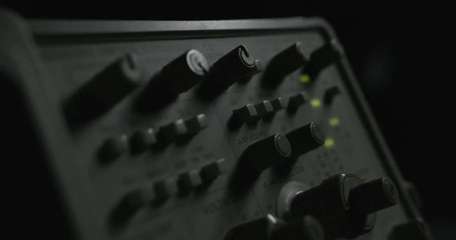 Knobs and buttons on a control panel