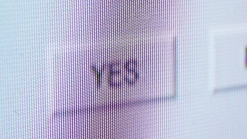 A computer cursor moves across the screen and clicks the 'YES' button in an extreme close-up