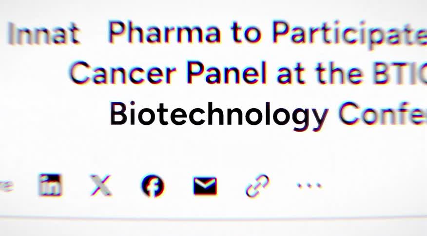 Animated sequence showing a rapid search for 'Biotechnology' across various news and financial websites