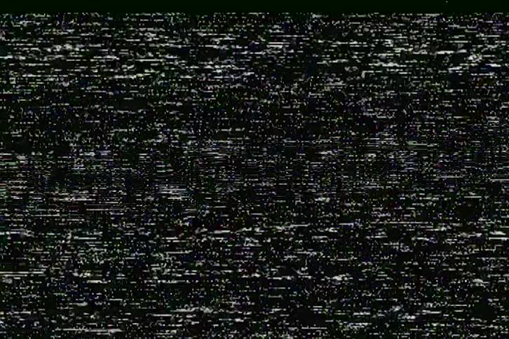 Old TV static noise with glitching digital interference effects