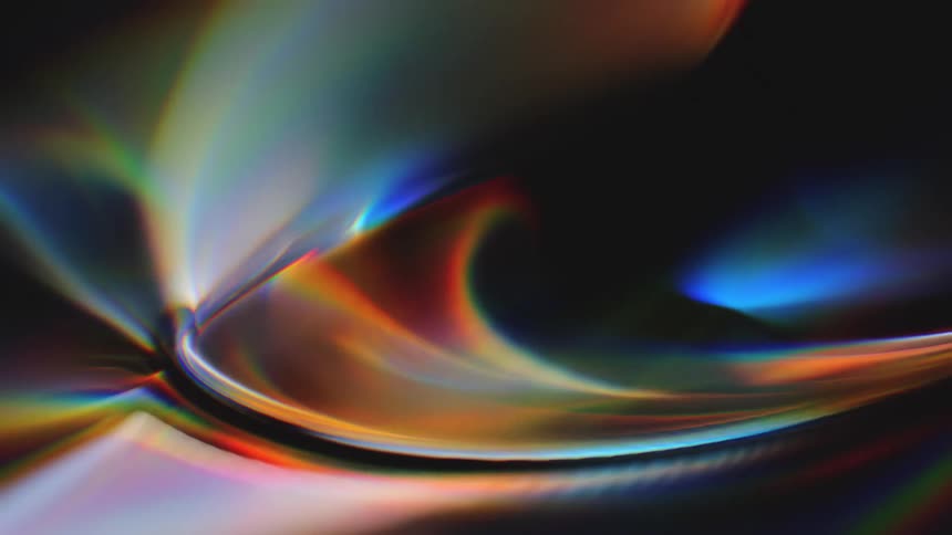 A mesmerizing abstract background of colorful, fluid light waves with a prismatic effect