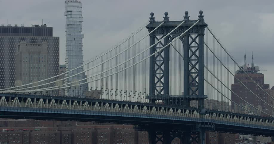 Large bridge connecting a city