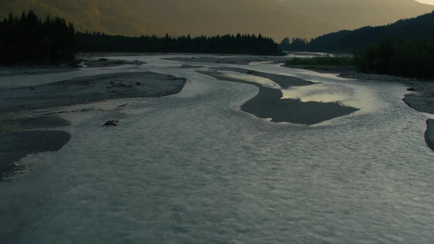 The water near the shore is rough