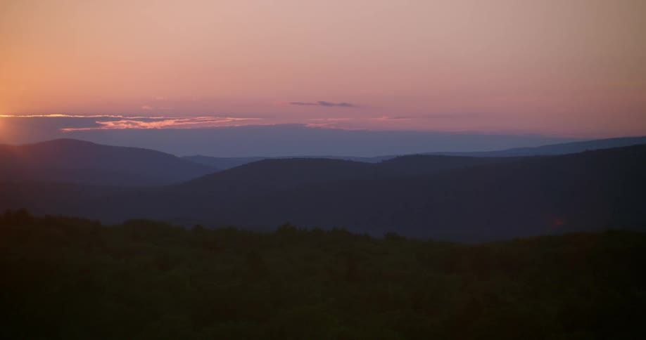 Mountain view at sunset
