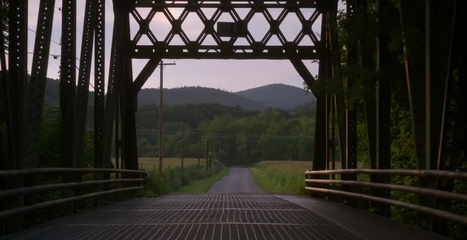 The bridge is peaceful and empty