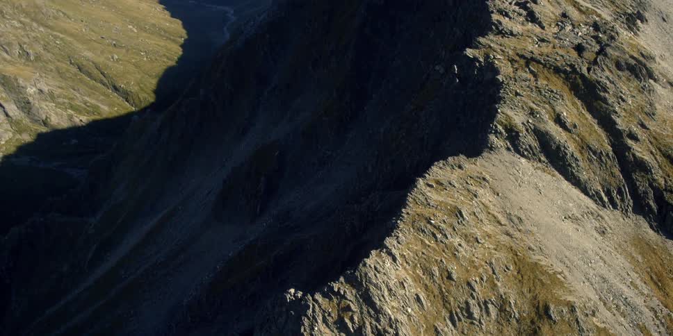 The top of the mountain is barren