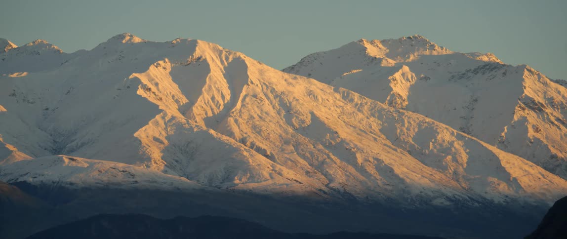 Mountains are covered with snow