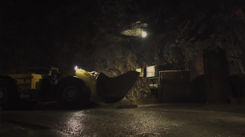 Large vehicle rolls into a cave
