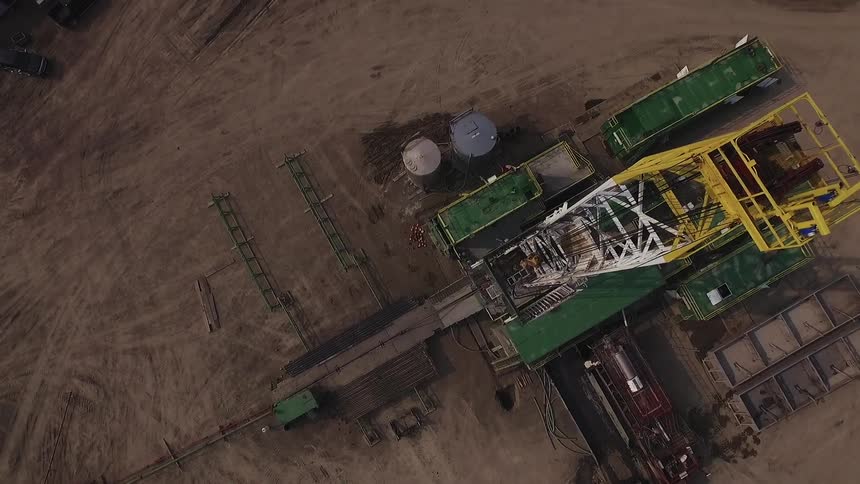 Oil machinery is shown from above