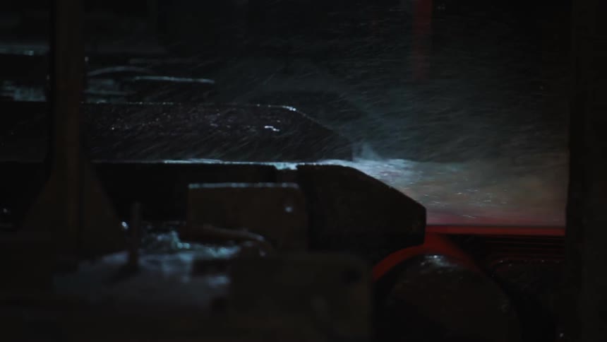 Water is sprayed on heated metal to cool it