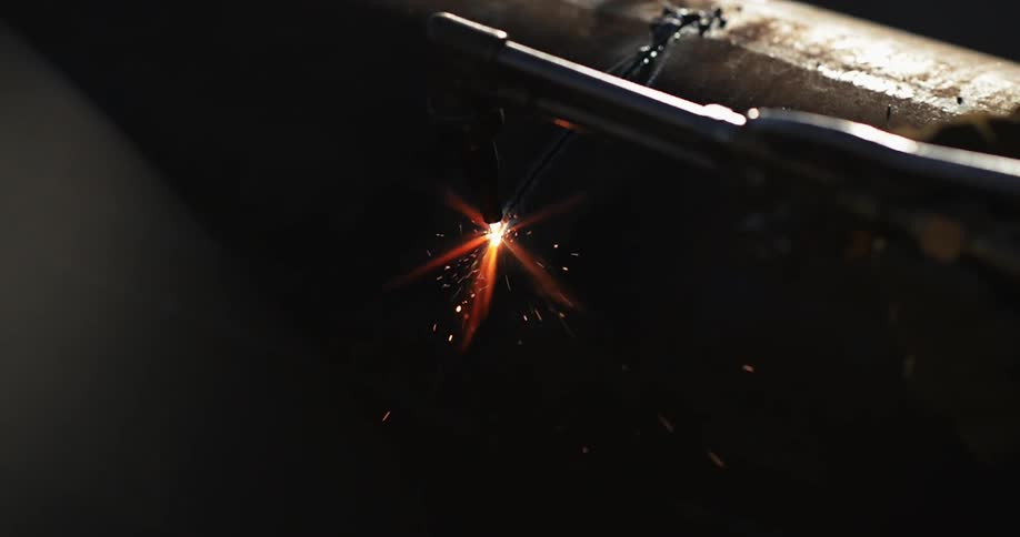 Machinery drilling into metal