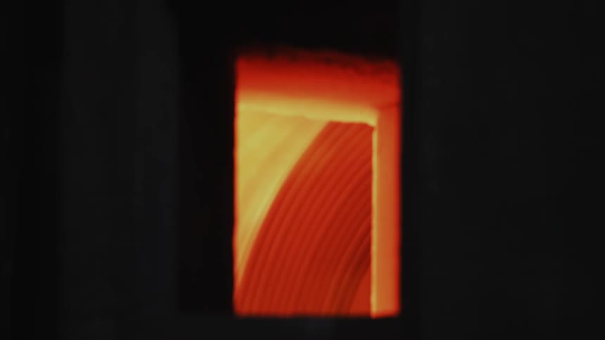 Rolling equipment glows red