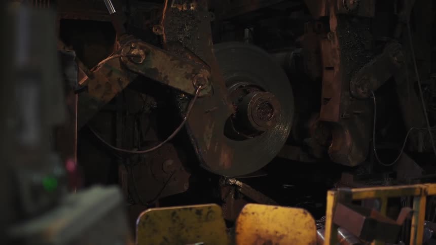 Machinery functions in a factory setting