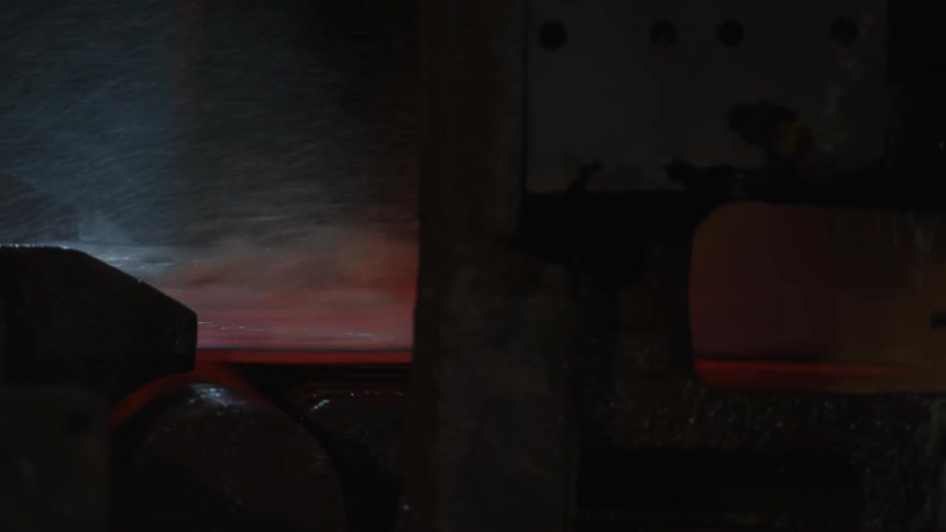 Water sprays out of factory machinery
