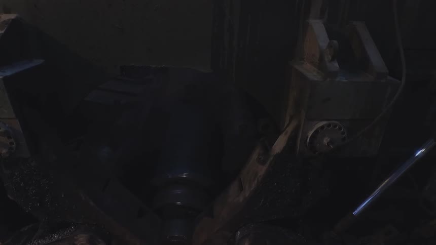 Close up of machinery spinning