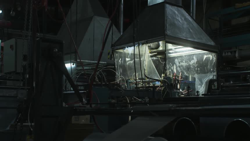 Machinery inside of a workshop