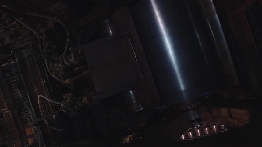 The machine has a large roller