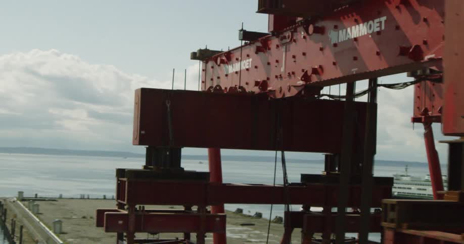 Many ships are docked near the shore