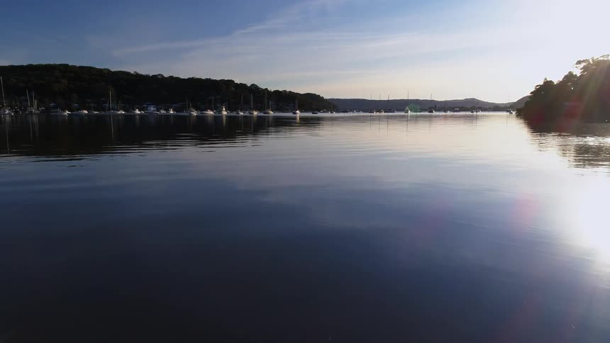 View of a calm river on a sunny day