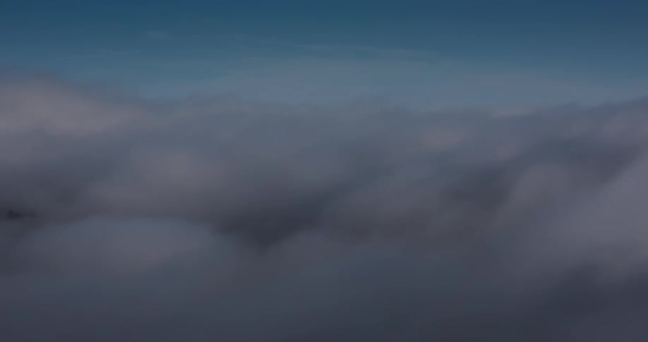 Clouds billowing in the sky