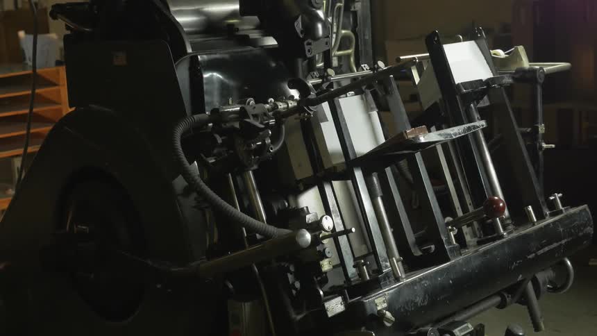 A machine inside a shop moving on its own