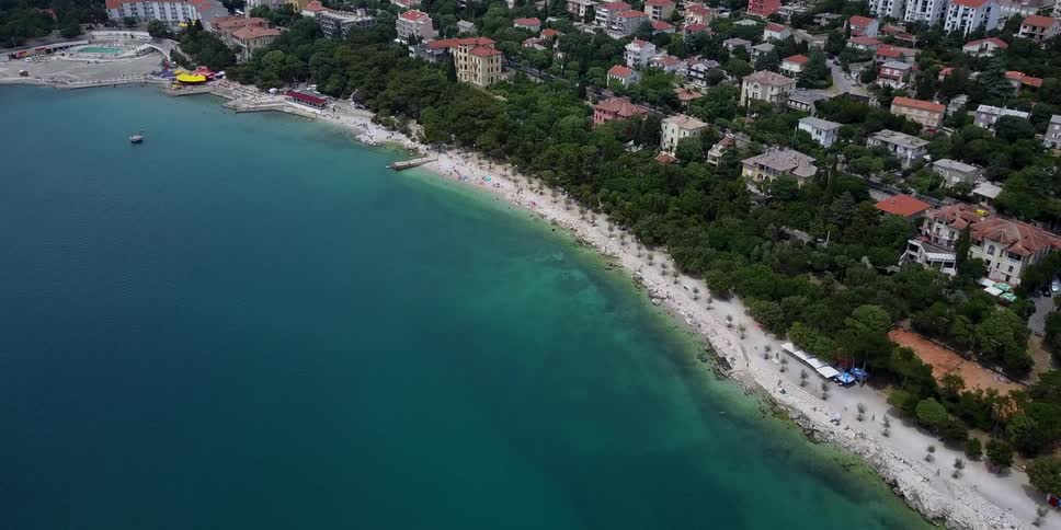 A beach town is shown below