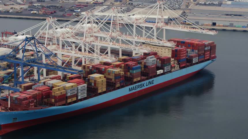 Large ship parked at a dock