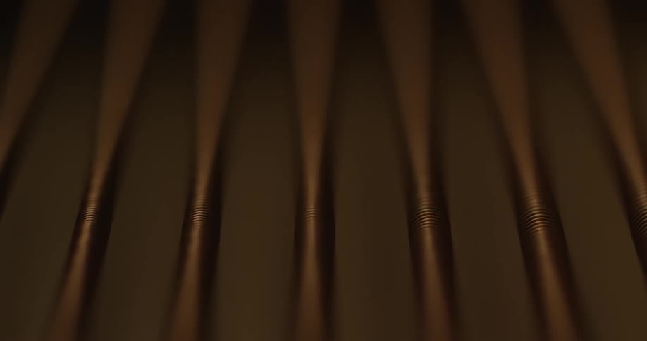 Metal springs vibrate and move
